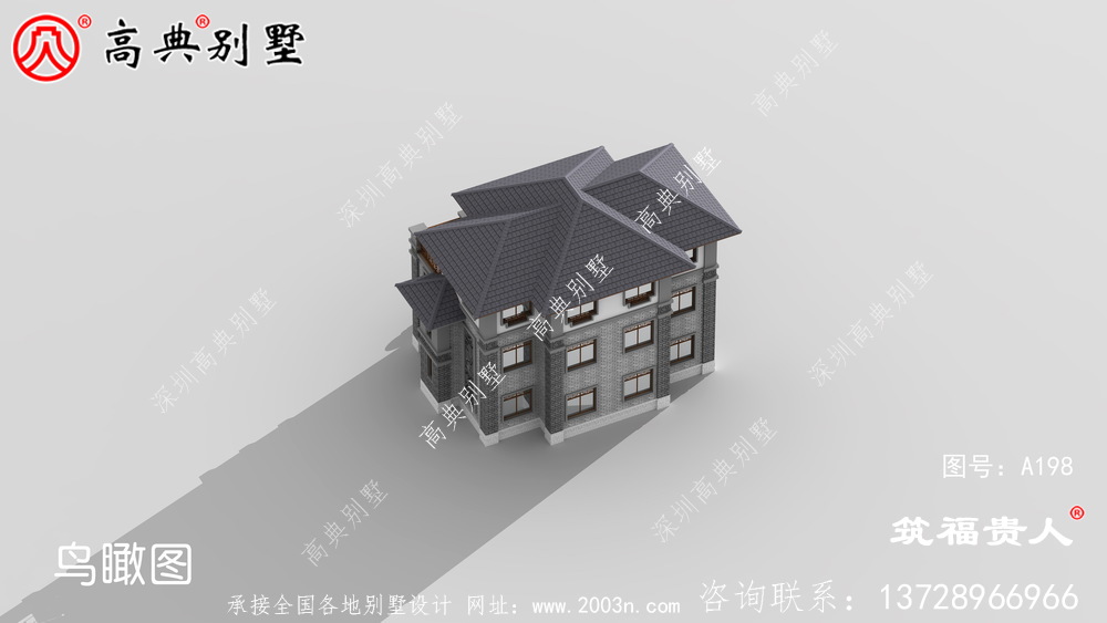 中式别墅三层小户型住宅设计图