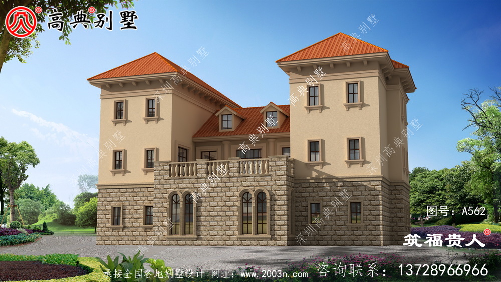 三层自建别墅精细设计图，农村自建住宅