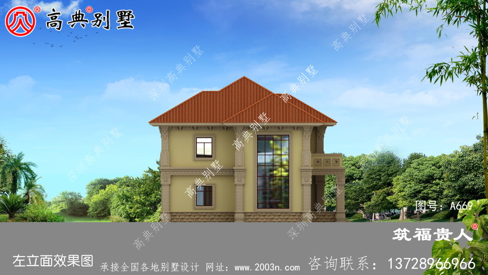 两层别墅设计图，中式风格，简洁高雅