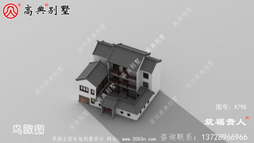 新中式自建三层别墅设计图纸，样式新奇