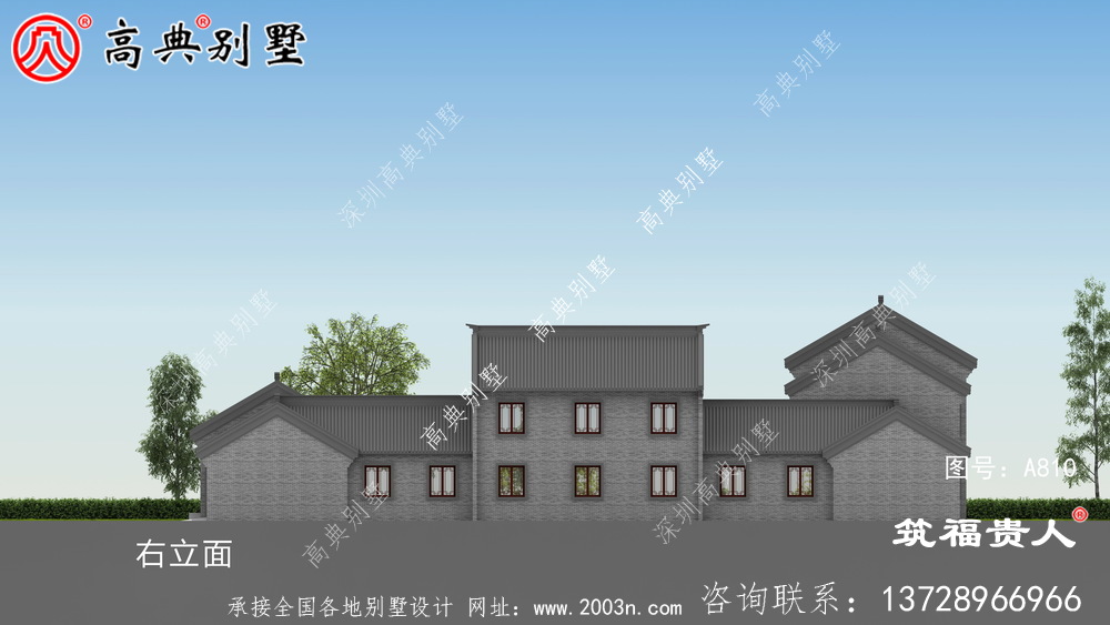 新中式两层别墅设计图
