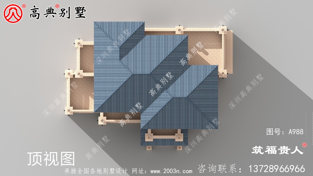 三层有阳台大气别墅设计图