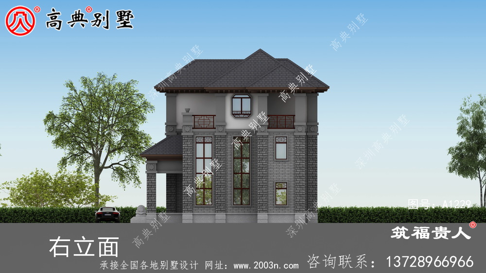 中式别墅建筑设计图纸