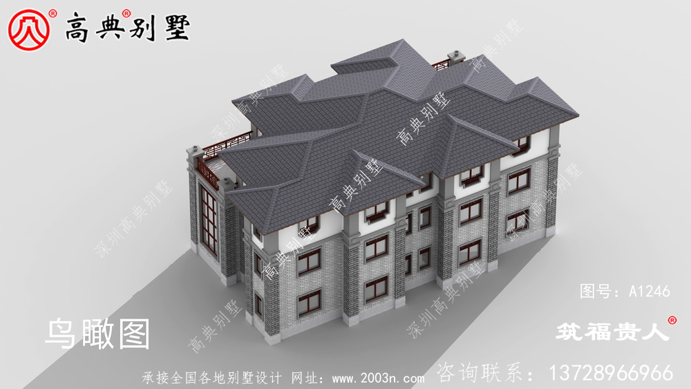 新中式独特三层别墅设计图纸