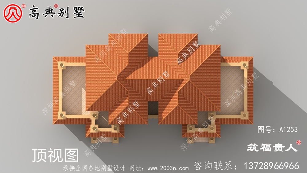 双拼欧式别墅建筑设计图纸