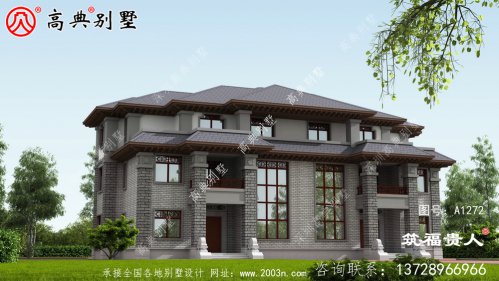 精典新中式三层自建别墅设计图纸，美观大方好用