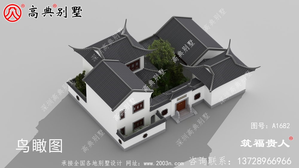 新中式二层自建别墅设计图