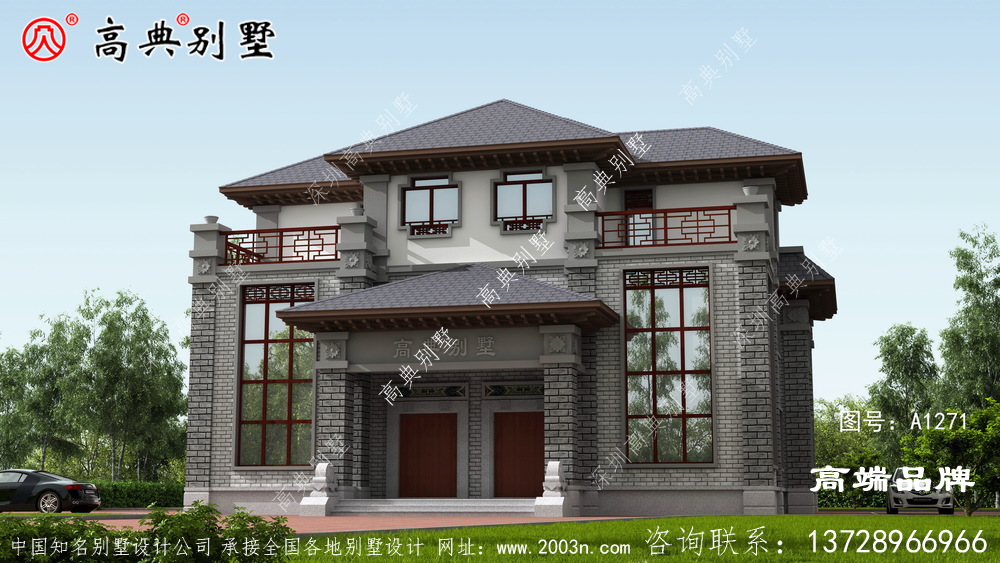 中式双拼别墅设计图，好多人都说以后要这样建